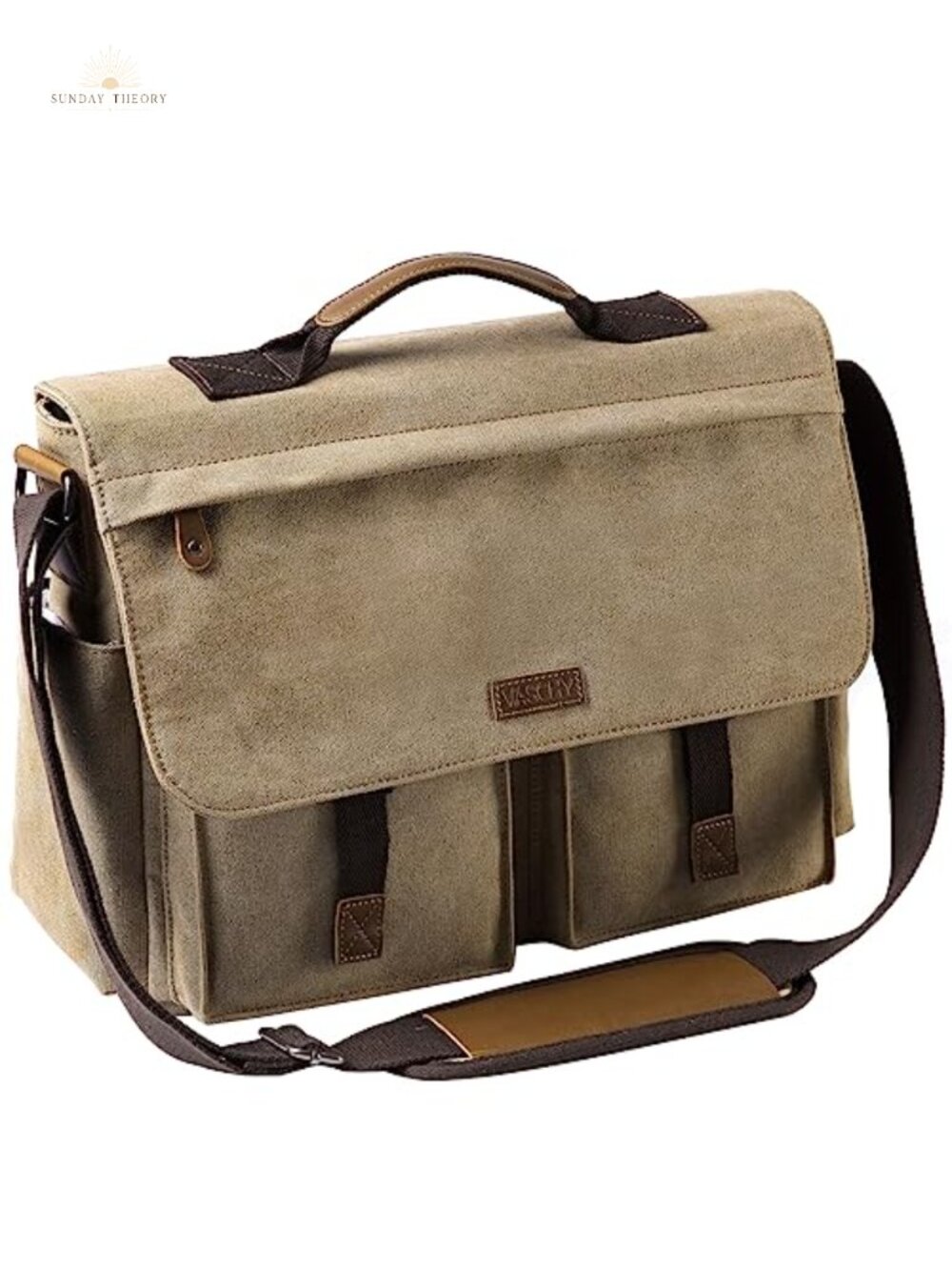Waterproof Canvas Messenger Bag Laptop Satchel Briefcase